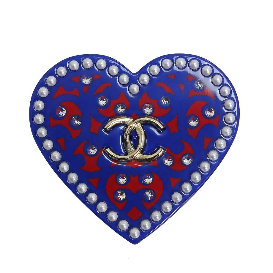新品 未使用品 シャネル Chanel ココマーク ハート パール ラインストーン ブローチ ブルー 青 Ab1917 レディース 箱付 ブランドシティ 通販 Yahoo ショッピング