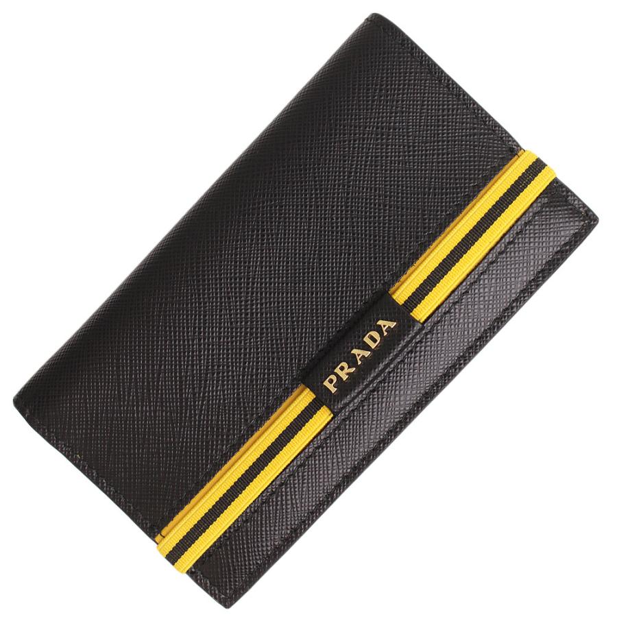 新品 未使用品 プラダ Prada サフィアーノ ループ レザー カードケース 名刺入れ 定期 パスケース メンズ Nero Soleil ブラック イエロー 1mv0 箱付 ブランドシティ 通販 Yahoo ショッピング