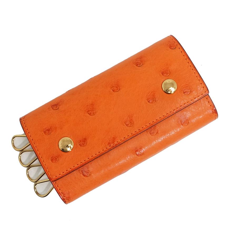 未使用 財布 帽子 ファッション小物 展示品 エルメス Hermes オーストリッチ オーストリッチ 4連 キーケース C刻印 オレンジ系 箱付 ブランドシティの 未使用 ブランドシティ ネットオンラインストア
