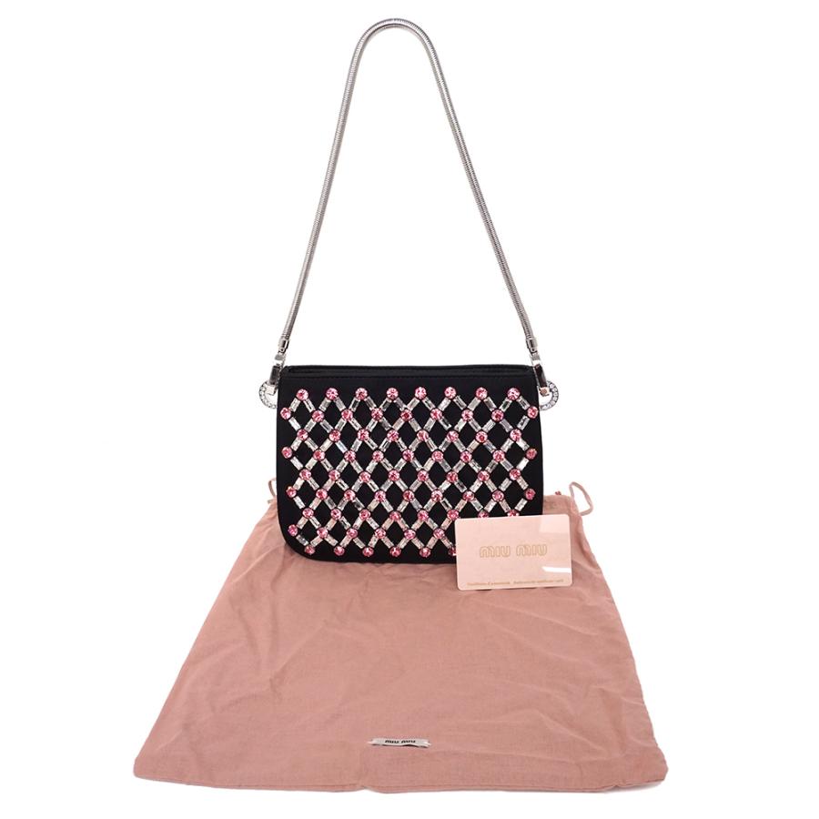 miu (新品・未使用品)ミュウ ミュウ サテン サッシー 装飾付 miu (新品・未使用品)ミュウ ミュウ サテン サッシー 装飾付