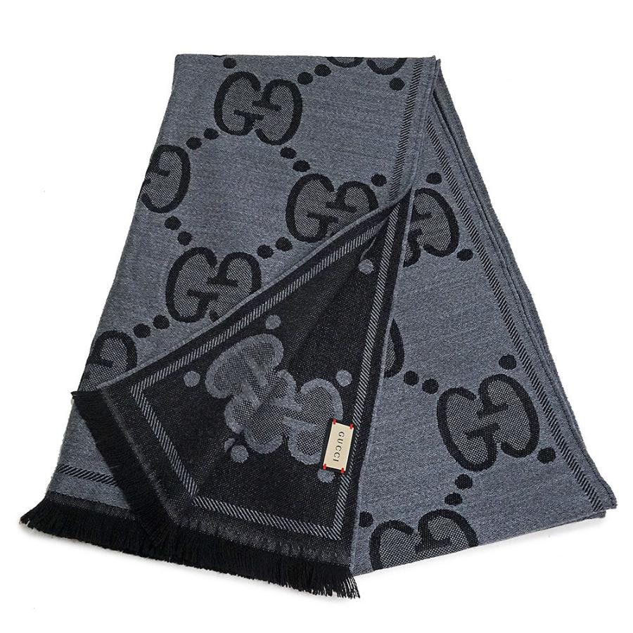 新品・未使用品)グッチ GUCCI GGウール ジャカード スカーフ マフラー 新品・未使用品)グッチ GUCCI GGウール ジャカード スカーフ マフラー