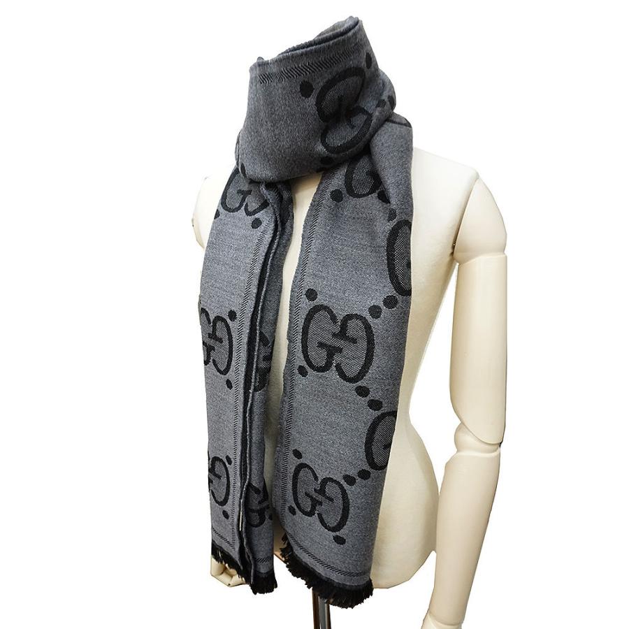 新品・未使用品)グッチ GUCCI GGウール ジャカード スカーフ マフラー 新品・未使用品)グッチ GUCCI GGウール ジャカード スカーフ マフラー