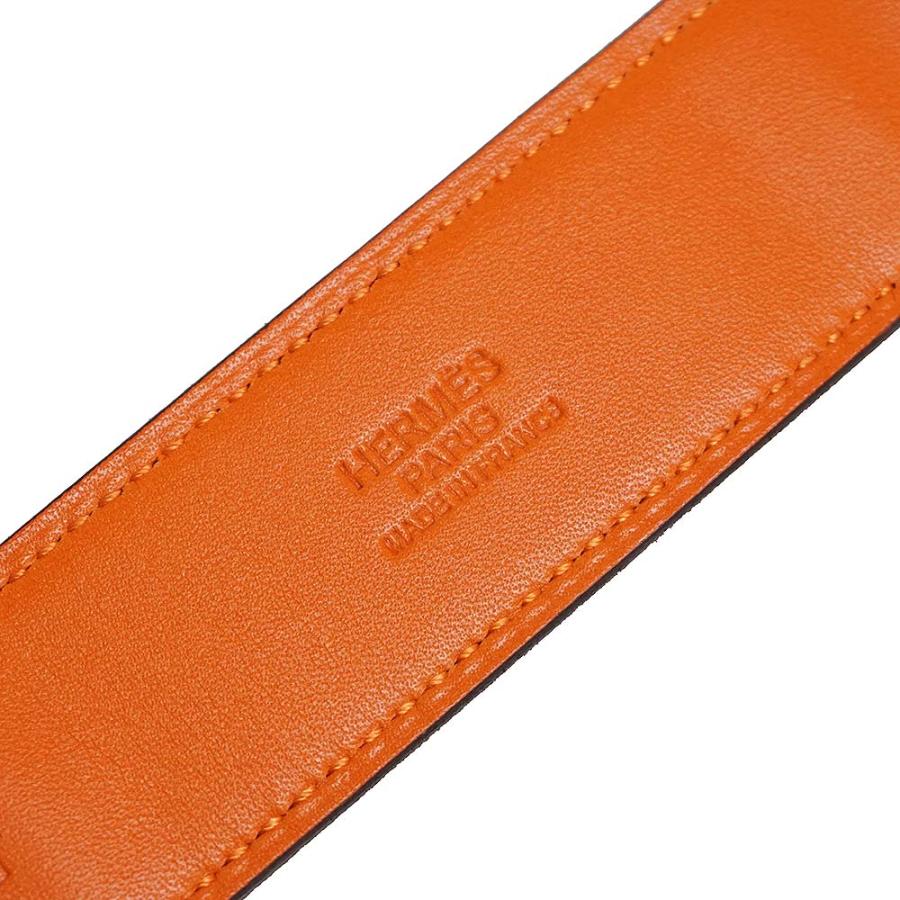 （新品・未使用品）エルメス HERMES ボックスカーフ レザー ロマンス スカーフベルト オレンジ □N刻印 箱付｜brandbrand｜06