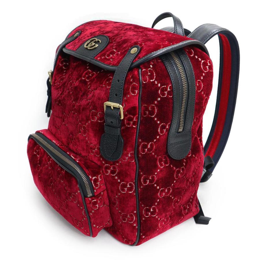 未使用 展示品）グッチ GUCCI スモール ベルベット GG リュック
