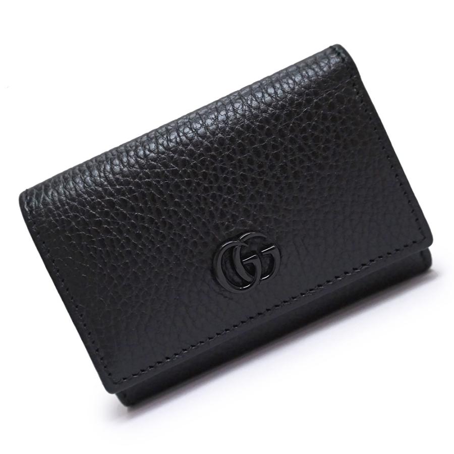 （新品・未使用品）グッチ GUCCI GGマーモント ダブルG ミディアム カードケース ウォレット コンパクト 三つ折り財布 カーフレザー ブラック  黒 644407 箱付 :200096197018:ブランドシティ - 通販 - Yahoo!ショッピング
