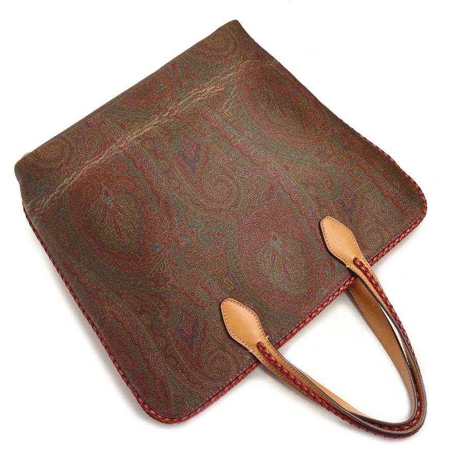 ETRO （中古）エトロ ハンドバッグ ペイズリー柄 PVC カウハイドレザー 