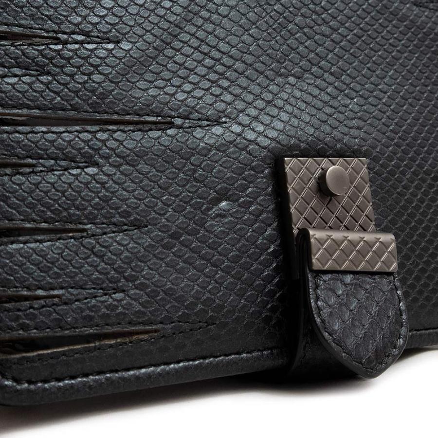 （未使用　展示品）ボッテガヴェネタ BOTTEGA VENETA チェーンショルダーバッグ ラムスキン リザード パイソン エキゾチックレザー ブラック 黒 396878｜brandbrand｜10