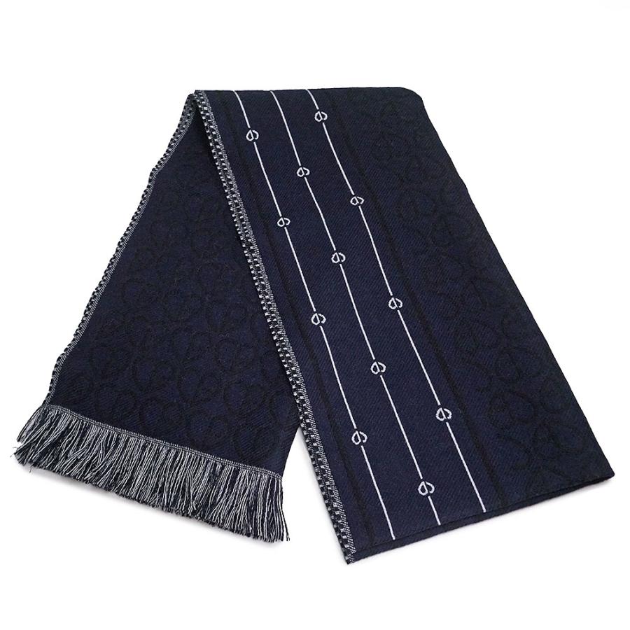 未使用保管品）ディオール DIOR エシャルプ ロゴ マフラー ウール100  