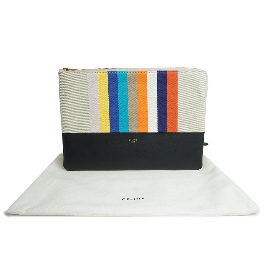 新品・未使用品）セリーヌ CELINE ストライプ クラッチバッグ ポーチ 
