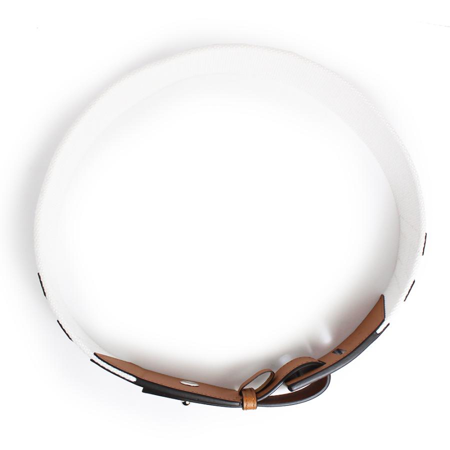 （新品・未使用品）エルメス HERMES クロワジエールH 50 ベルト #80 ヴォーエプソン レザー キャンバス ゴールド ブラン ブラウン ホワイト 茶 白 Z刻印 箱付の画像