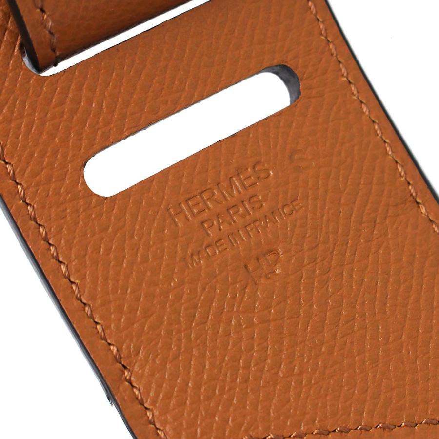 （新品・未使用品）エルメス HERMES クロワジエールH 50 ベルト #80 ヴォーエプソン レザー キャンバス ゴールド ブラン ブラウン ホワイト 茶 白 Z刻印 箱付の画像