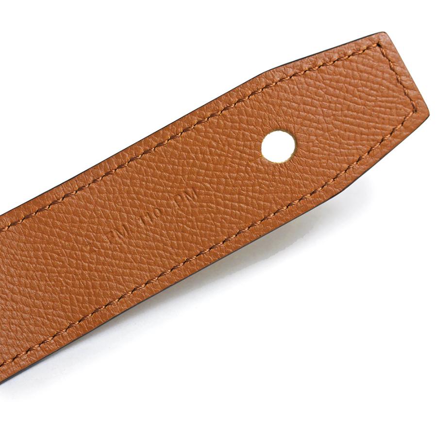 （新品・未使用品）エルメス HERMES クロワジエールH 50 ベルト #80 ヴォーエプソン レザー キャンバス ゴールド ブラン ブラウン ホワイト 茶 白 Z刻印 箱付の画像