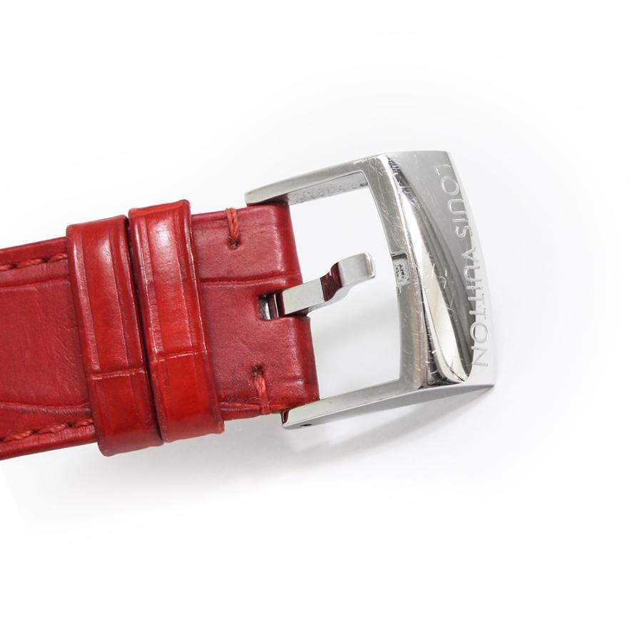 （中古）ルイ ヴィトン LOUIS VUITTON タンブール ストラップ  腕時計用 替えベルト 12mm #L アリゲーター エキゾチックレザー ヌメ革 レッド 赤 R15084 箱付｜brandbrand｜04