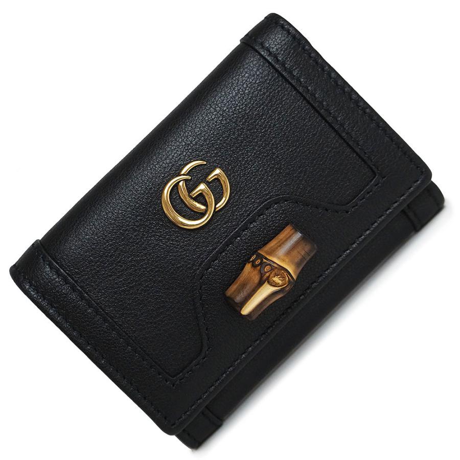 （新品・未使用品）グッチ GUCCI バンブー付き ミディアム ウォレット コンパクト 三つ折り財布 レザー ブラック 黒 658633 箱付  :200100910018:ブランドシティ - 通販 - Yahoo!ショッピング