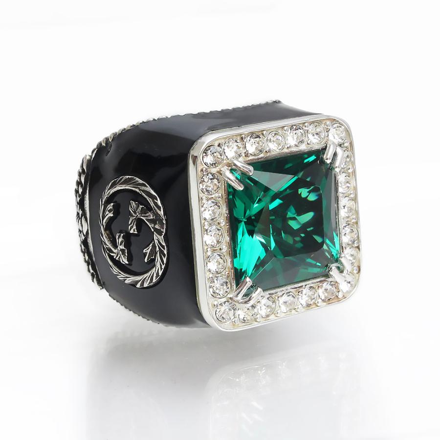 新作ウエア 新品 リング 指輪 ストーン グリーン agapeeurope.org