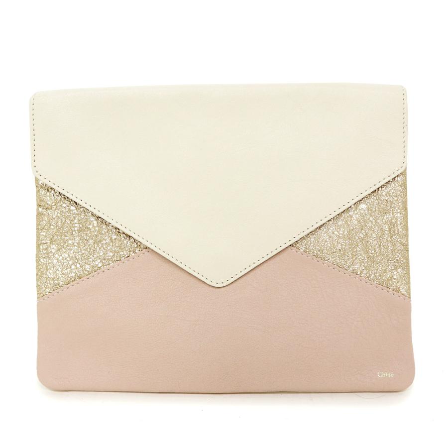 新品・未使用品）クロエ Chloe パッチワーク クラッチバッグ フラット 