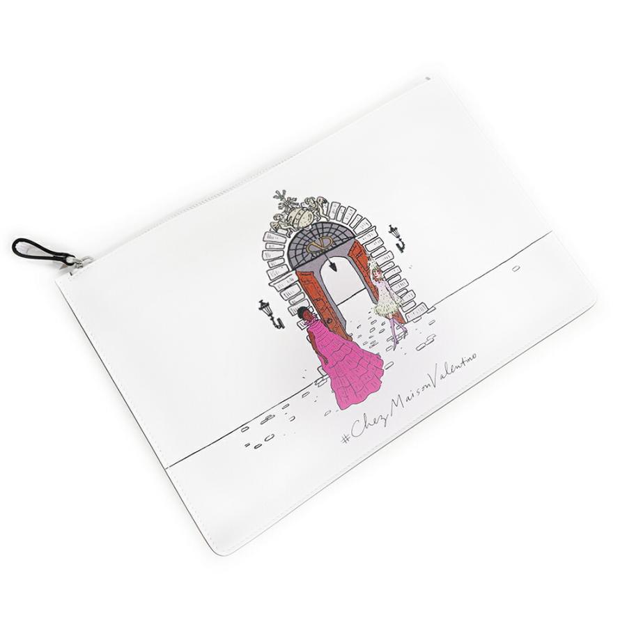 新品 未使用品 ヴァレンティノ クラッチバッグ 21年ss ミラノコレクション限定 ホワイト レディース Vw9p0269mnq 65 以上節約