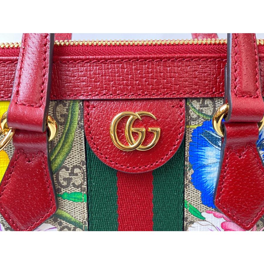 Ophidia グッチ GUCCI 美品 オフィディア GGフローラ キャンバス 