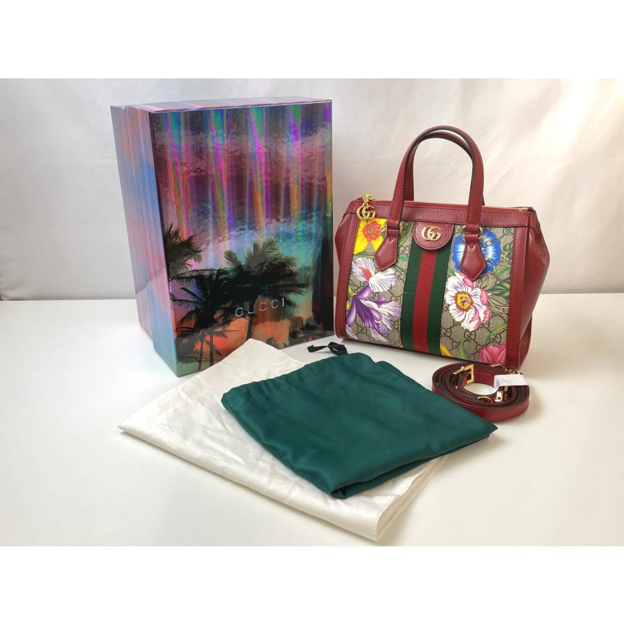 Ophidia グッチ GUCCI 美品 オフィディア GGフローラ キャンバス 