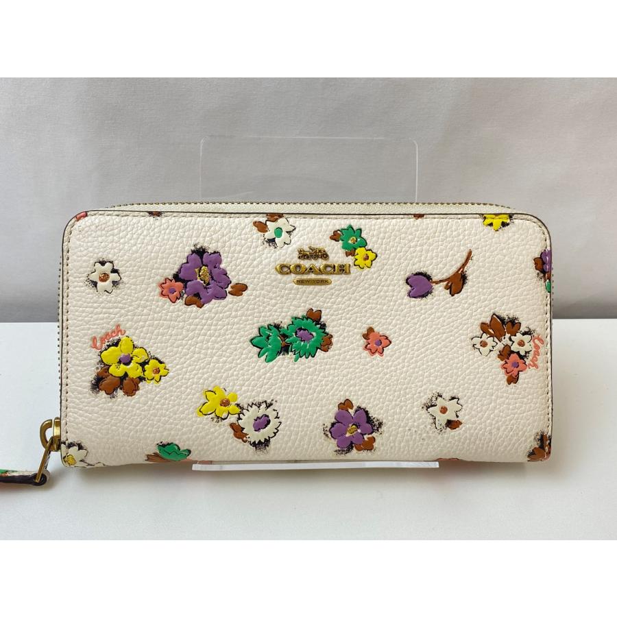 新品COACH ロング ジップ アラウンド ウォレットフローラル プリント長財布 ☆SALE COACH スペースド フローラル フィールド プリント ロング