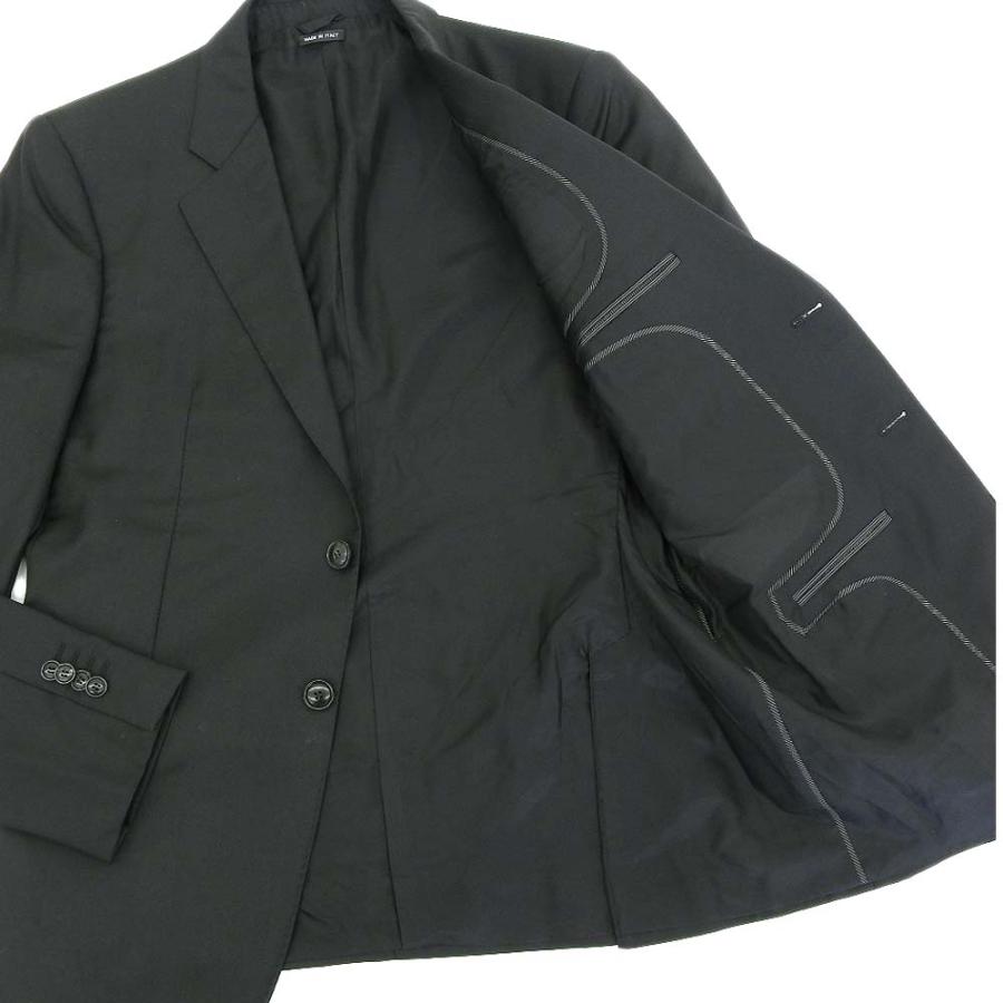 美品 ジョルジオ アルマーニ GIORGIO ARMANI TRADER D シングル スーツ 2つボタン メンズ 54 黒 ブラック 黒タグ｜brandcloset｜06
