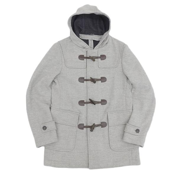 美品 ルビアム Lubiam ダッフルコート メンズ ライトグレー Size46 R フード付き Y 注目の福袋