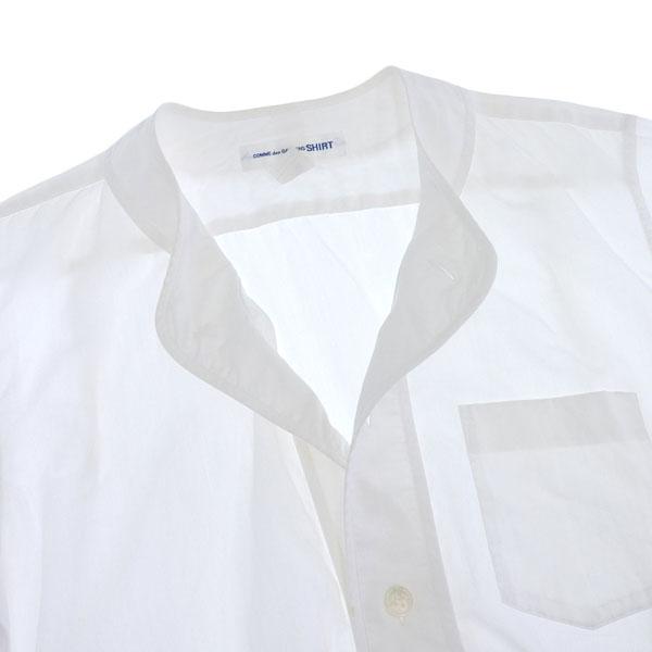 コムデギャルソン シャツ COMME DES GARCONS SHIRT コットン ベースボール ハーフスリーブ シャツ メンズ ホワイト sizeM S21076 Y02982｜brandcloset｜03