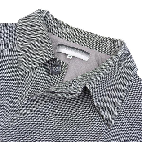 ◆美品◆ アンリアレイジ ANREALAGE 千鳥格子 シアーグラデーション バルマカーン コート レディース 黒 ブラック size50 [Y03267]_2