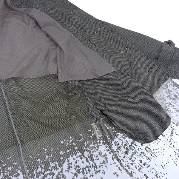 ◆美品◆ アンリアレイジ ANREALAGE 千鳥格子 シアーグラデーション バルマカーン コート レディース 黒 ブラック size50 [Y03267]_5
