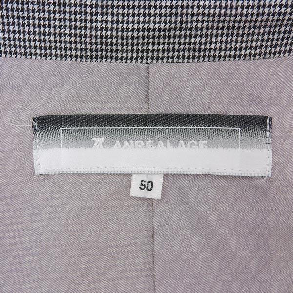 ◆美品◆ アンリアレイジ ANREALAGE 千鳥格子 シアーグラデーション バルマカーン コート レディース 黒 ブラック size50 [Y03267]_7