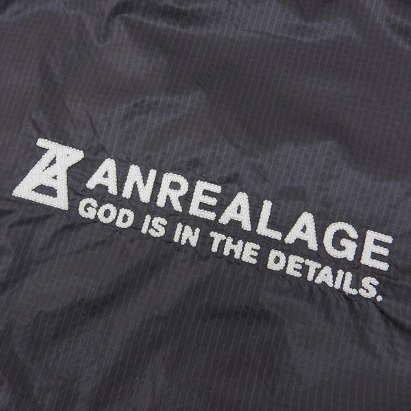 ◆美品◆ アンリアレイジ ANREALAGE 刺繍 オーバーサイズ ナイロンジャケット ブルゾン メンズ 黒 ブラック sizeM [Y03268]_4