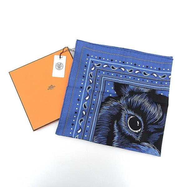 未使用 HERMES エルメス カレ H 65 GRRRRR! タグ 箱付 カシミヤ シルク