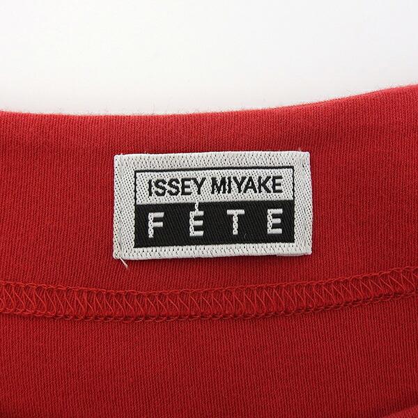 美品 ISSEY MIYAKE FETE イッセイミヤケ フェット IF64JH501 2 裾サイドジップ プリーツ ノースリーブ ワンピース レッド YB0065_5