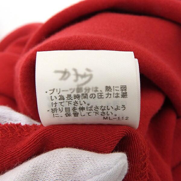 美品 ISSEY MIYAKE FETE イッセイミヤケ フェット IF64JH501 2 裾サイドジップ プリーツ ノースリーブ ワンピース レッド YB0065_8