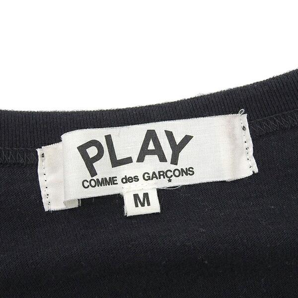 PLAY COMME des GARCONS プレイ コム デ ギャルソン AD2019/9 AZ-T117 サイズM コットン 長袖 Tシャツ カットソー レディース ブラック YB0154 【中古】 PLAY COMME des GARCONS プレイ コム デ ギャルソン AD2019/9 AZ-T117