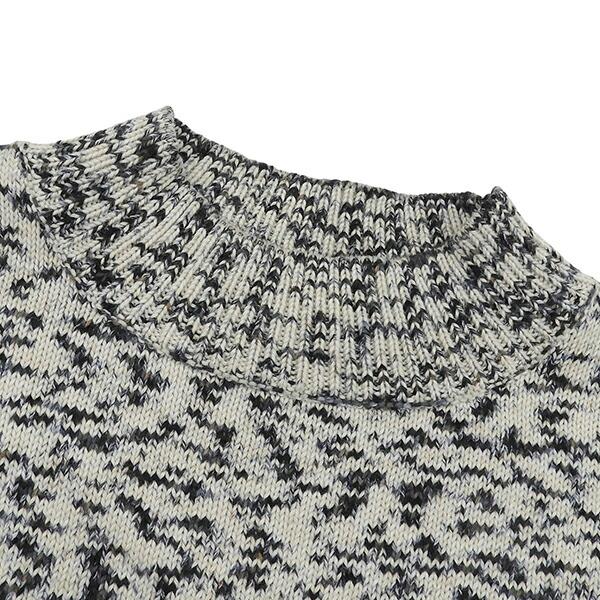 J.W.ANDERSON JWアンダーソン A.P.C セーター COGFT-M23177 XL 長袖 ニット 総柄 ホワイト×ネイビー系 YB0166