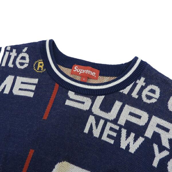 SUPREME シュプリーム QUALITE SWEATER RN101837 L 長袖 クルーネック
