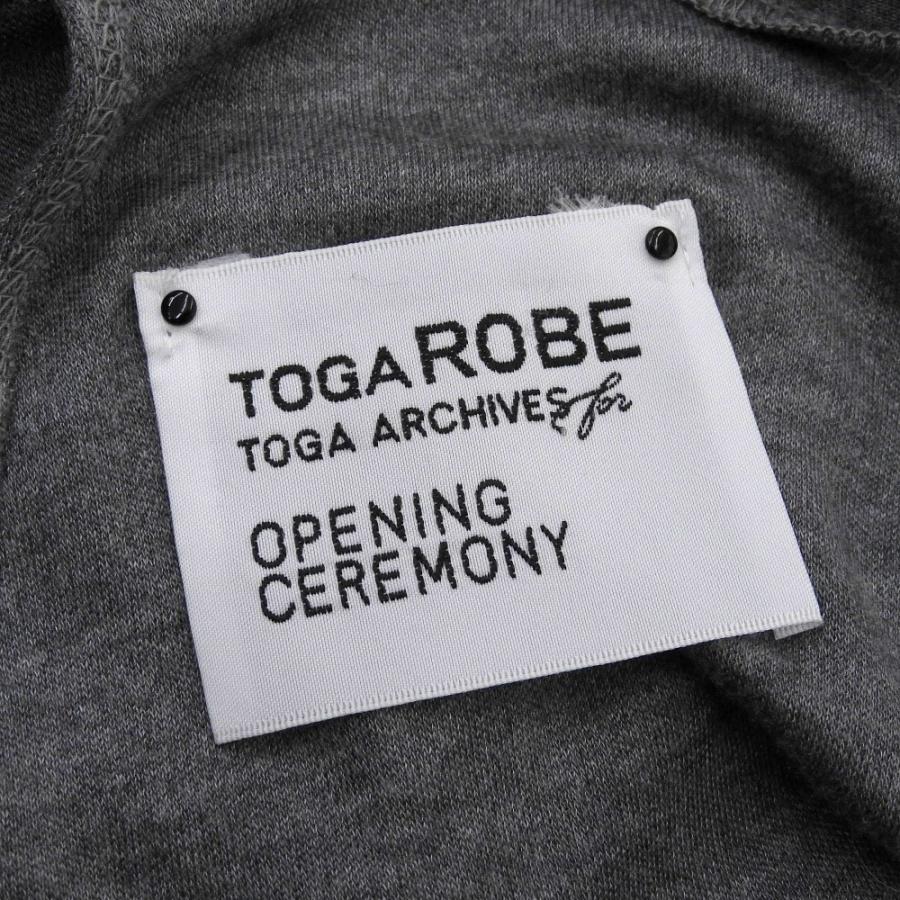 超美品 TOGA トーガ オープニングセレモニーコラボ レイヤード ワンピース 膝上 レオパード柄 グレー 2 レディース 238230_5
