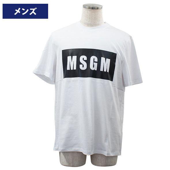 MSGM メンズ半袖Tシャツ エムエスジーエム 2640MM67 195298 01 ブランド『日時指定不可』 父の日 母の日 誕生日｜brandcojp