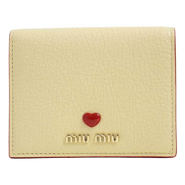 日本全国送料無料 ミュウミュウ 二つ折り財布 2つ折り財布 コンパクト財布 Portaf Verti Piccolo Miumiu 5mv204 Madaras Love Crema ブランド 5mv204 Ml Cre ブランドステーション 通販 Yahoo ショッピング 大流行中 Www Puddlesandsun Co Uk