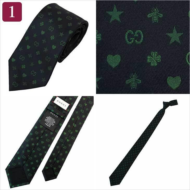 グッチ ネクタイ GUCCI ナロータイ スリムタイ 細身タイ シルク シンボルズ モチーフ柄 小紋 545834 4E017 ブランド 