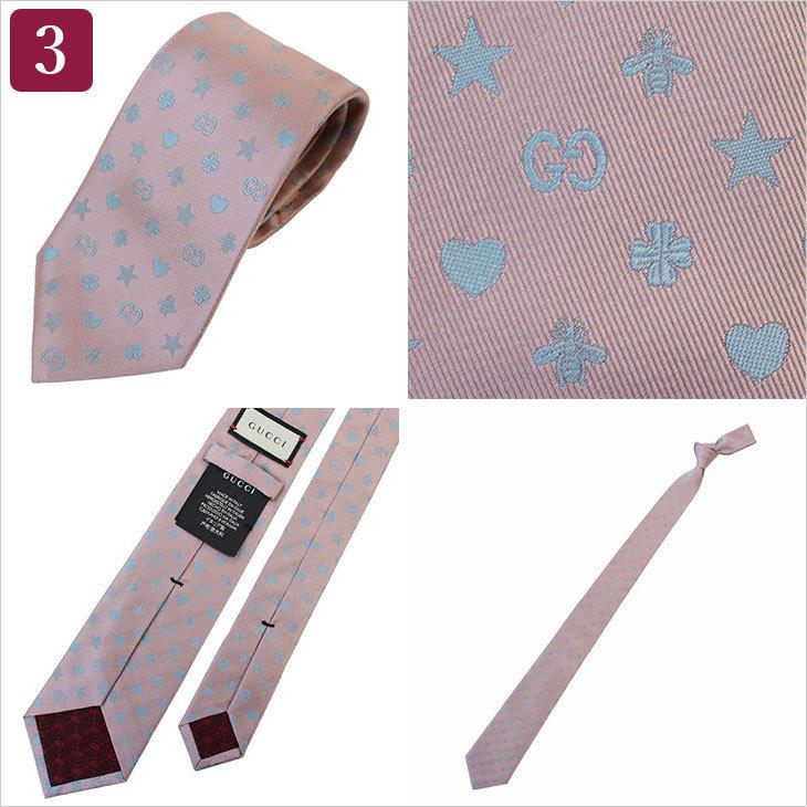 グッチ ネクタイ GUCCI ナロータイ スリムタイ 細身タイ シルク シンボルズ モチーフ柄 小紋 545834 4E017 ブランド 