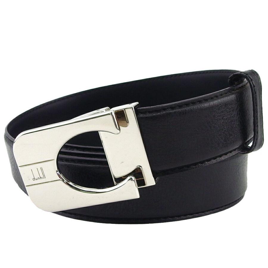 【BIGお買い物ラリー★30%OFFセール中】ダンヒル Dunhill ベルト ブラック×シルバー レディース 中古 dunhill（ダンヒル） 【初売りSALE☆30%OFF】ダンヒル ベルト ブラック