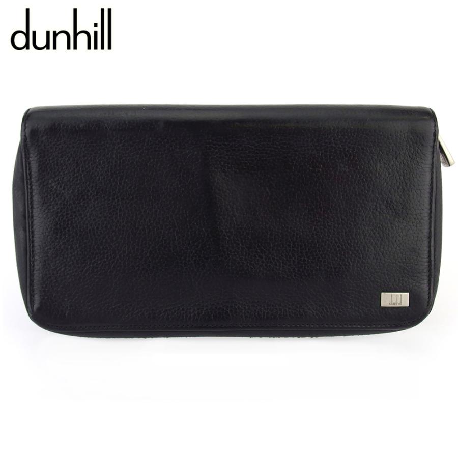 【BIGお買い物ラリー★30%OFFセール中】ダンヒル Dunhill 長財布コンノート トラベルウォレット ブラック シルバー レディース 中古 dunhill（ダンヒル） 【爆買WEEK☆30%OFFセール】ダンヒル 長財布