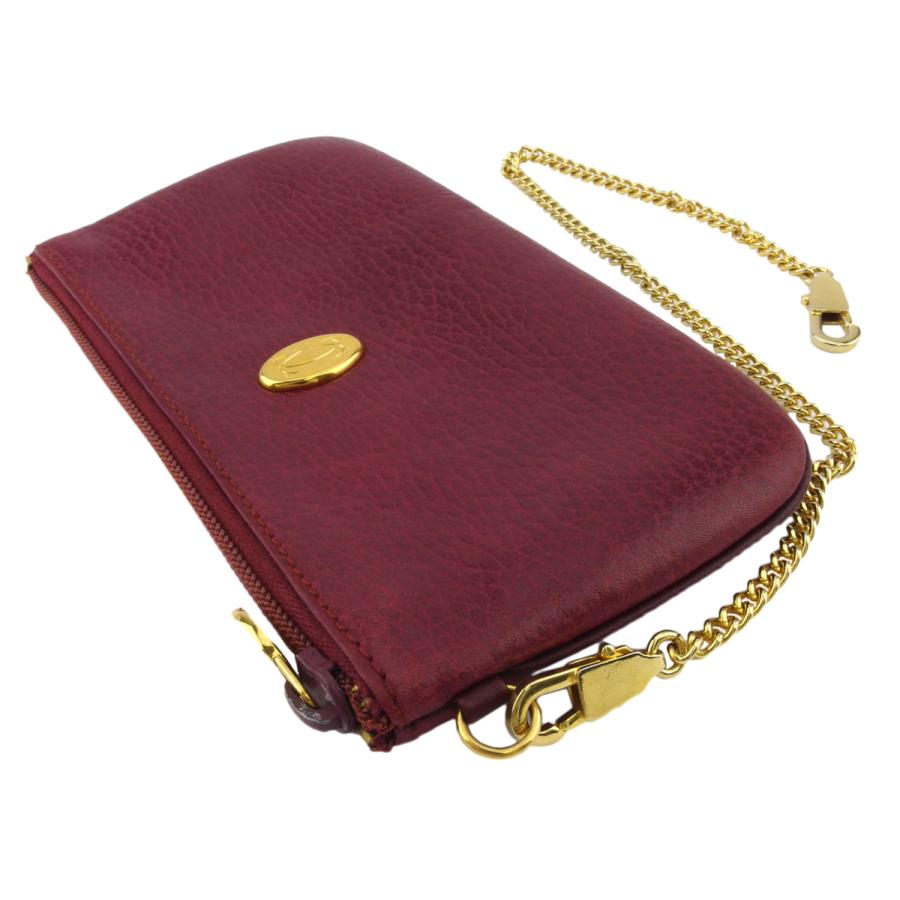美品カルティエ Cartier マストライン チェーン付き アクセサリー ポーチ Cartier（カルティエ） 【週末タイムセール☆30％OFF】カルティエ