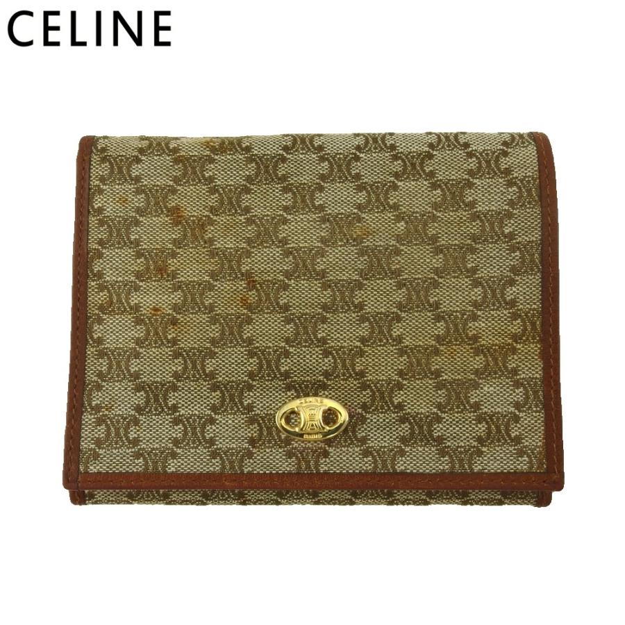 CELINE（セリーヌ） 【30%OFFクーポン】セリーヌ 二つ折り 財布 がま口