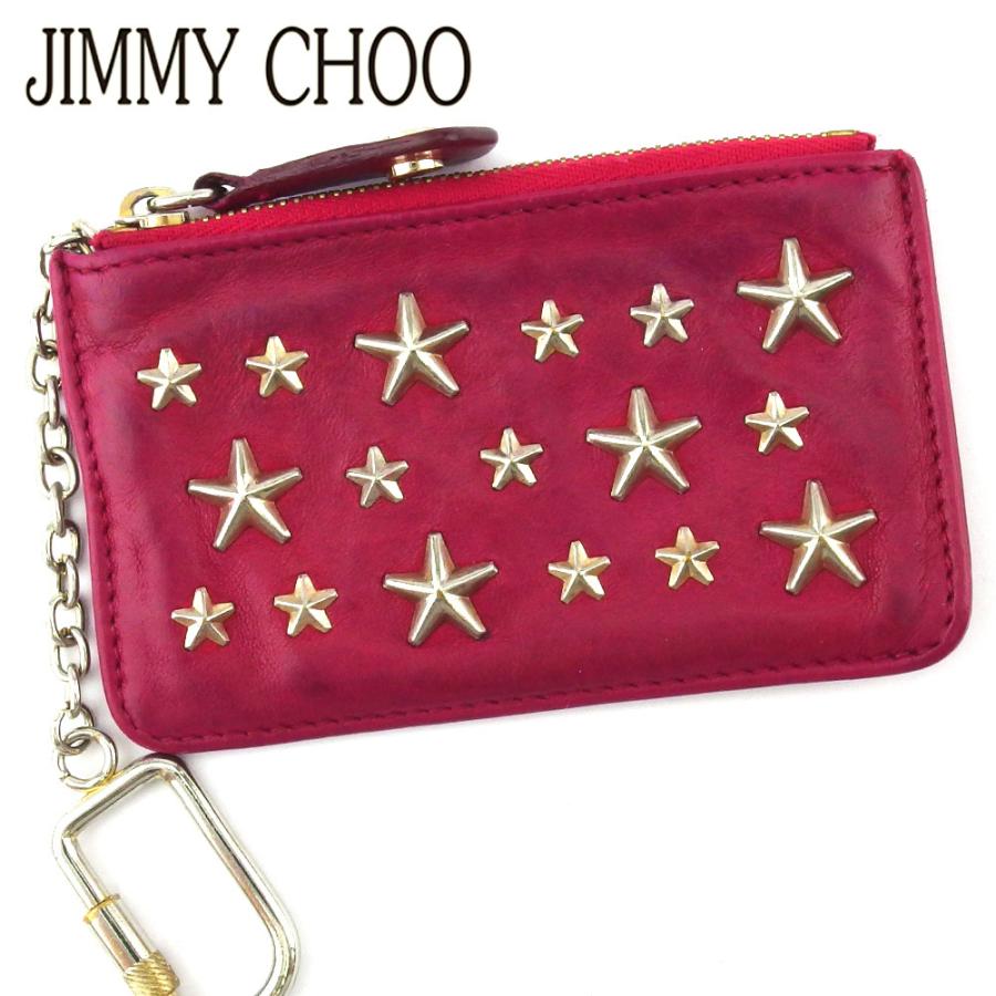 【美品】ジミーチュウ JIMMY CHOO キーケース スタッズ ピンク JIMMY CHOO（ジミーチュウ） 【週末タイムセール☆30%OFF】ジミー