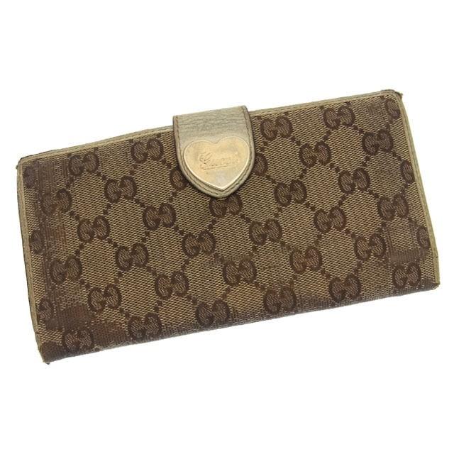 グッチ 長財布 マイクロ GG ハート Wホック 折り財布 ゴールド グッチ 長財布 マイクロ GG ハート Wホック 折り財布 ゴール