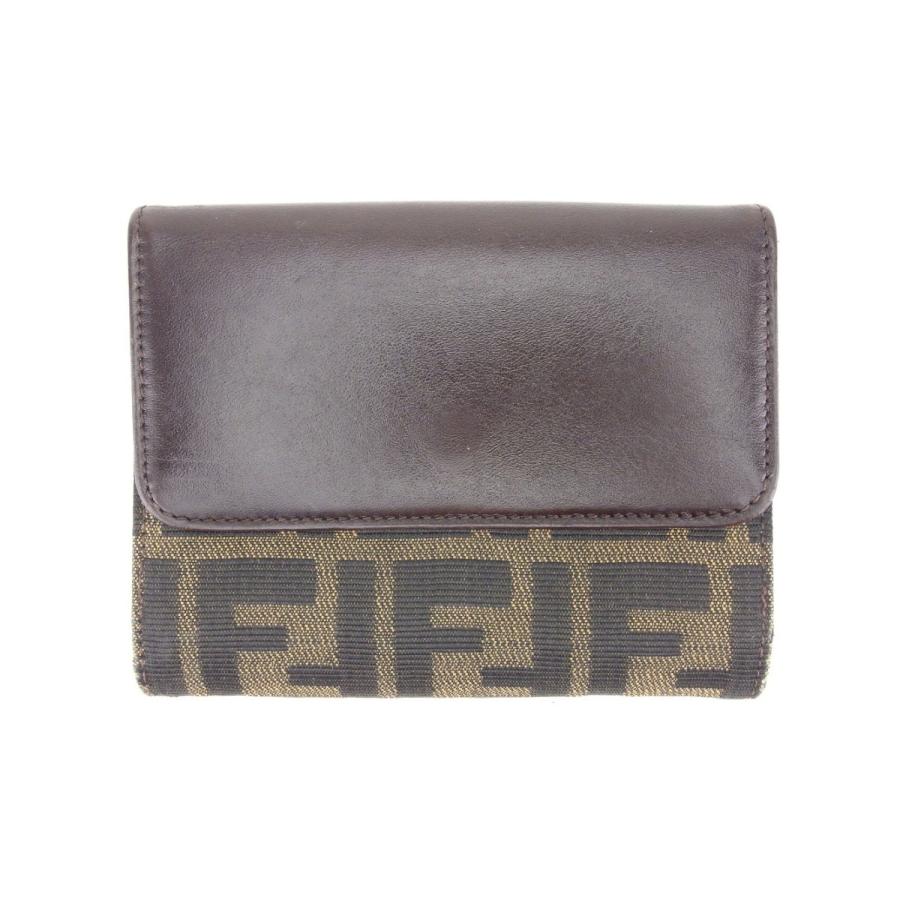 FENDI フェンディ Wホック 財布 二つ折り レディース ズッカ FENDI フェンディ Wホック 財布 二つ折り レディース ズッカ