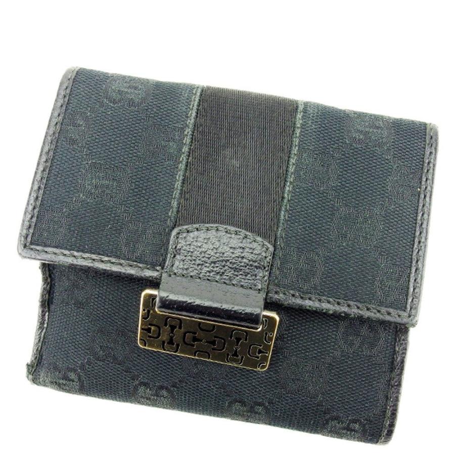 GUCCIグッチ/二つ折り財布/GG柄/キャンバスレザー/Wホック/ユニセックス GUCCI（グッチ） 【30％OFF☆SUMMER SALE】グッチ Wホック 財布 二